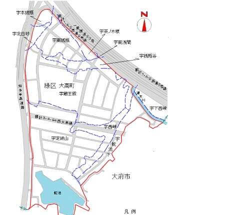 愛知県名古屋市緑区町名・町界整理事業の区域図２