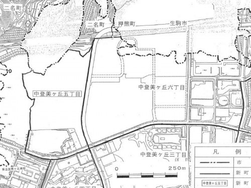 奈良県奈良市住居表示住所変更の区域図２