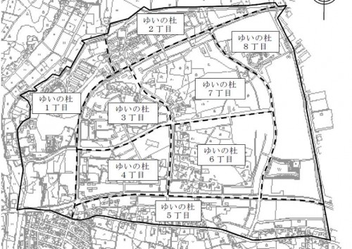 2013年03月栃木県宇都宮市住居表示住所変更の区域図１