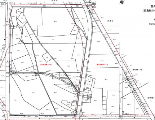 北海道恵庭市区画整理事業住所変更の案内図201308-2