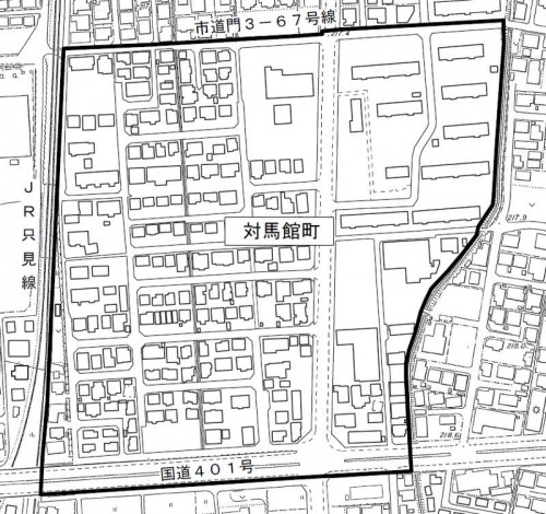 201308福島県会津若松市住居表示住所変更の区域図２