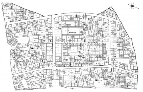 201308埼玉県日高市区画整理住所変更の区域図１