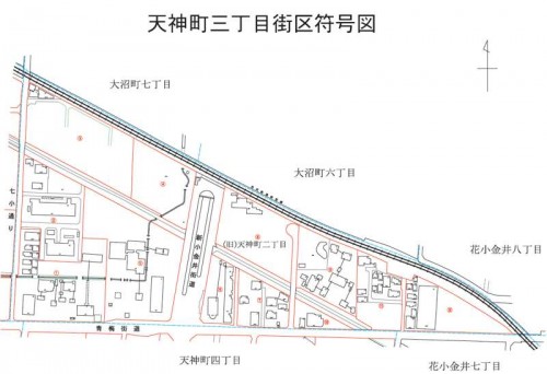 201310東京都小平市住居表示住所変更の区域図４