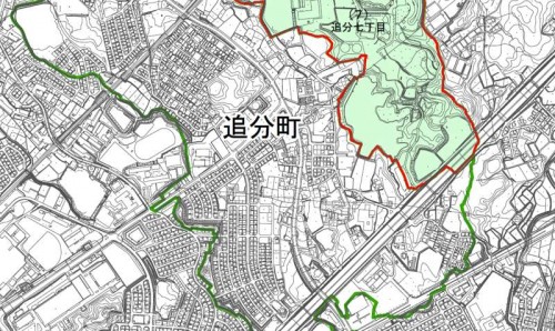 滋賀県草津市2013年11月25日住居表示住所変更区域図他１