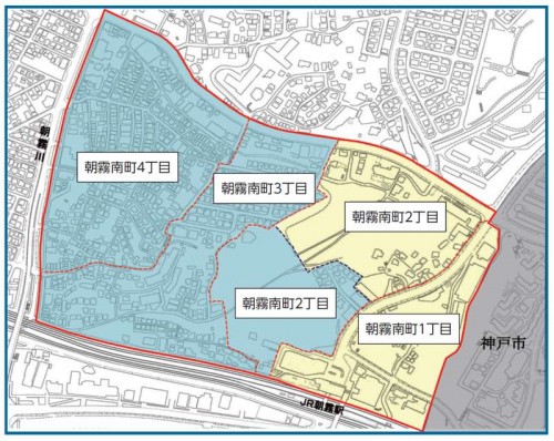 兵庫県明石市2014年2月15日住居表示住所変更区域図他１