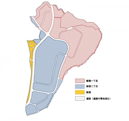 千葉県印旛郡酒々井町2014年3月15日区画整理事業住所変更区域図他１