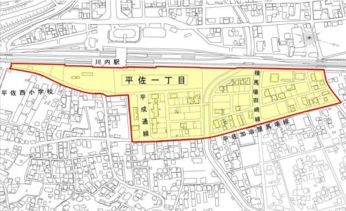 鹿児島県薩摩川内市2014年3月1日区画整理事業住所変更区域図他2