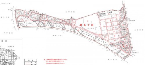 東京都国立市2014年6月21日町名地番変更住所変更区域街区図