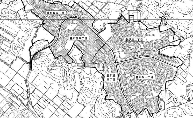 三重県津市2014年6月30日住居表示住所変更区域図他１
