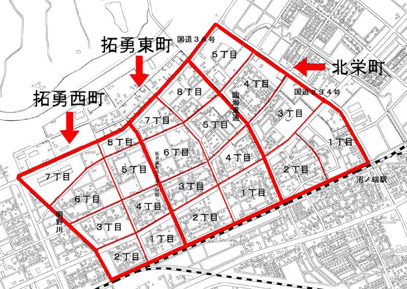 北海道苫小牧市2014年11月1日住居表示住所変更区域図他１