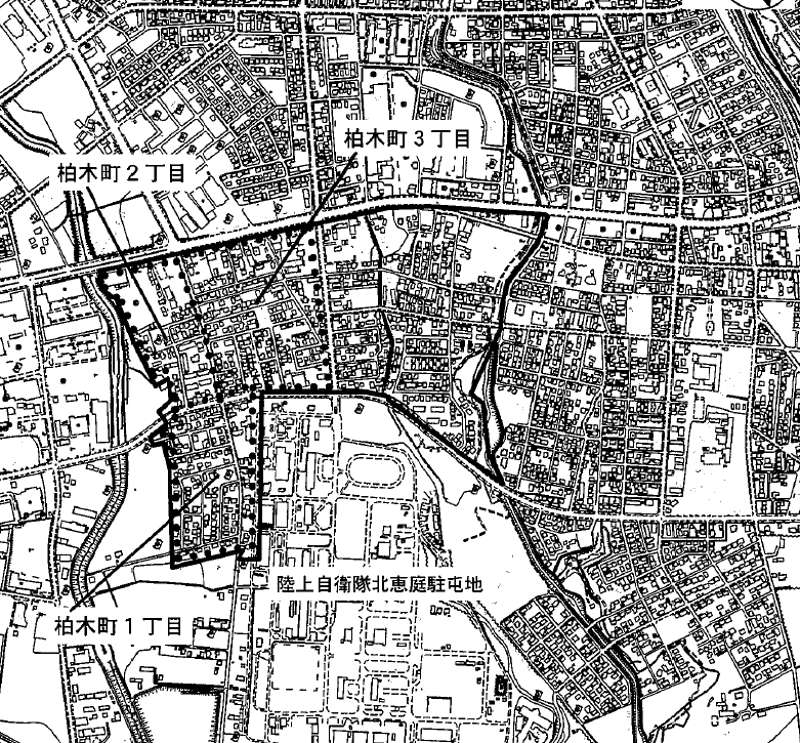 北海道恵庭市2014年9月14日住居表示住所変更区域図他１