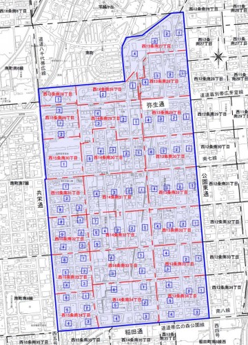 北海道帯広市2014年11月22日字の区域及び名称変更住所変更区域図他2