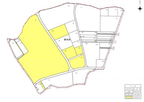 茨城県結城市2015年1月17日区画整理事業住所変更区域図他１