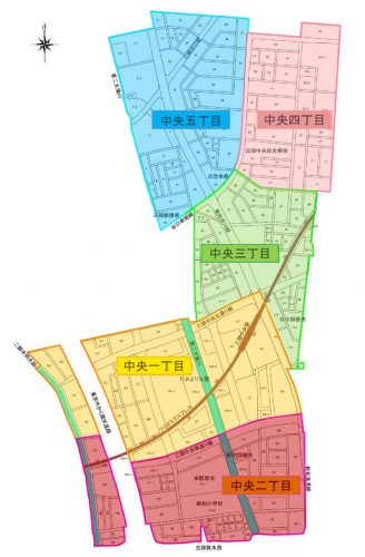 埼玉県三郷市2015年1月31日区画整理事業住所変更区域図他１