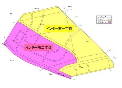 埼玉県三郷市2015年2月7日区画整理事業住所変更区域図他１