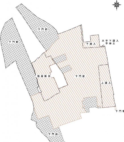 新潟県上越市2016年11月1日区画整理事業住所変更区域図他１