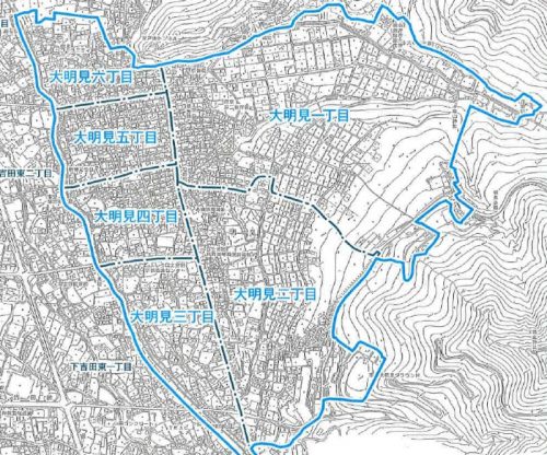 山梨県富士吉田市2014年12月22日住居表示住所変更区域図他１