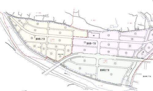 大分県大分市2015年1月10日住居表示住所変更区域図他１