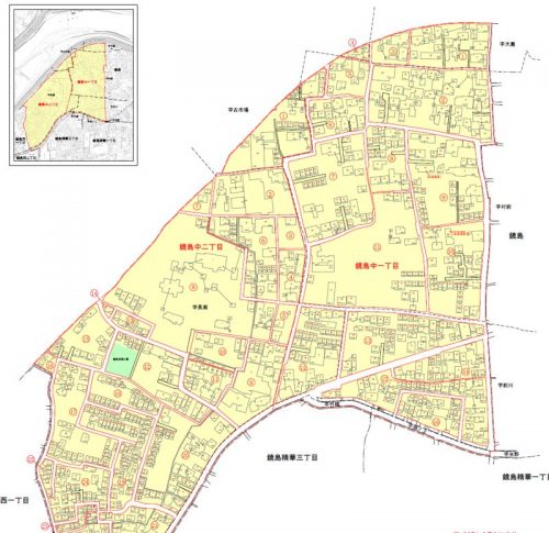 岐阜県岐阜市2015年2月2日住居表示住所変更区域図他１