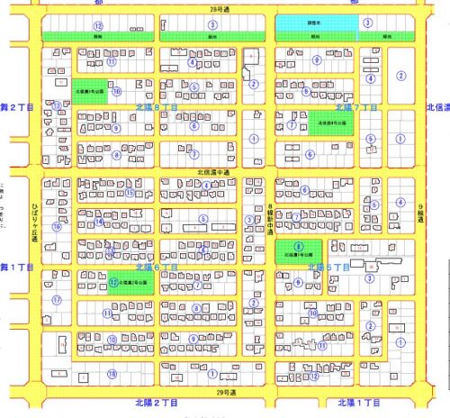 北海道千歳市2015年5月16日住居表示住所変更区域図他１