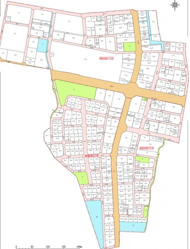 栃木県芳賀郡芳賀町2015年2月28日区画整理事業住所変更区域図他１