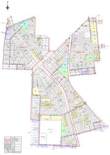 石川県金沢市2015年3月14日区画整理事業住所変更区域図他１