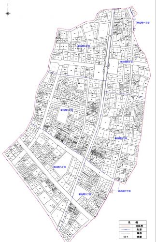 埼玉県白岡市2015年10月17日区画整理事業住所変更区域図他１