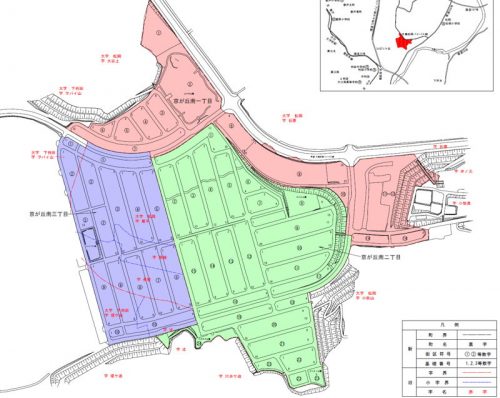 大分県大分市2015年11月21日住居表示住所変更区域図他１