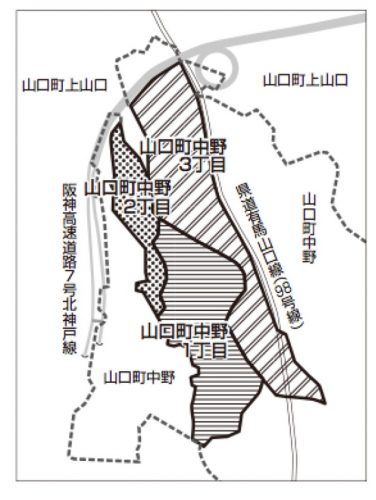 兵庫県西宮市2015年11月30日住居表示住所変更区域図他１