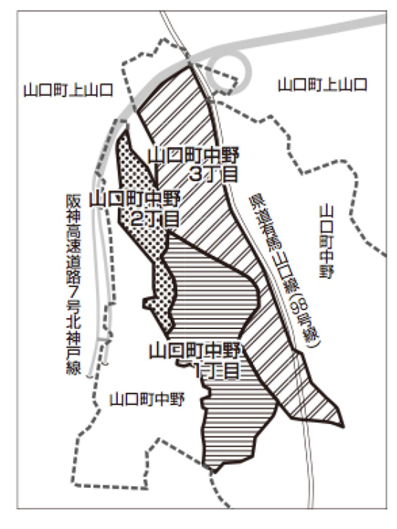 兵庫県西宮市2015年11月30日住居表示住所変更区域図他１