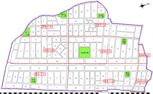 茨城県ひたちなか市2016年1月29日区画整理事業住所変更区域図他１