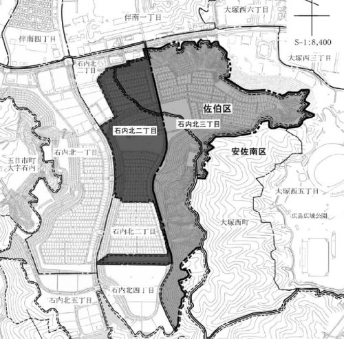 広島県広島市佐伯区2016年1月18日住居表示住所変更区域図他１