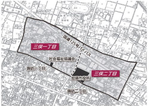 埼玉県加須市2016年3月19日区画整理事業住所変更区域図他１