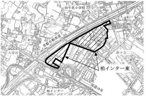 千葉県柏市2016年5月14日区画整理事業住所変更区域図他１