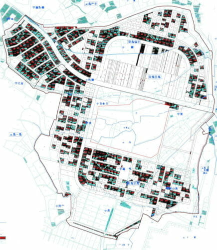 宮城県名取市2016年11月5日区画整理事業住所変更区域図他１