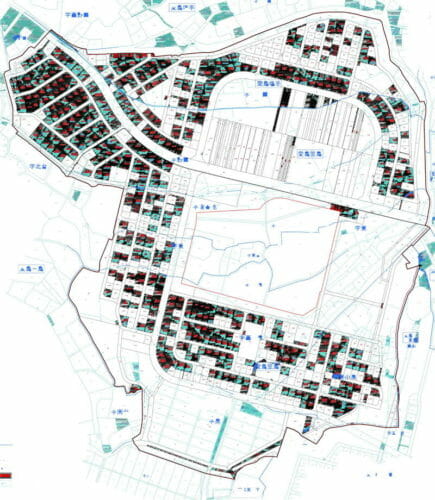 宮城県名取市2016年11月5日区画整理事業住所変更区域図他１