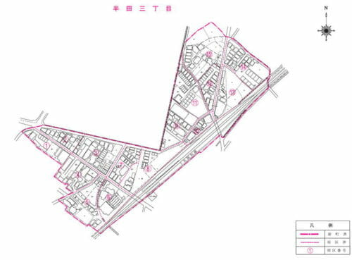 大阪府貝塚市2016年11月14日住居表示住所変更区域図他１