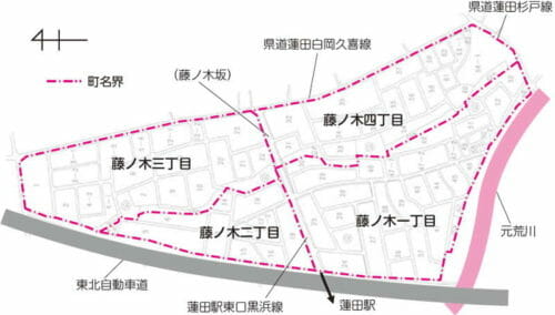 埼玉県蓮田市2017年1月7日区画整理事業住所変更区域図他１