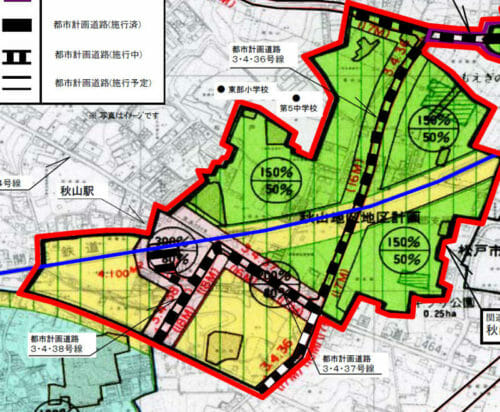 千葉県松戸市2017年2月1日区画整理事業住所変更区域図他１