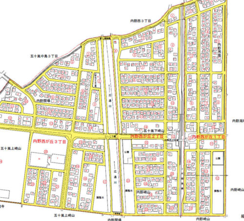 新潟県新潟市西区2017年7月10日住居表示住所変更区域図他１