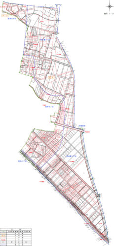 宮城県仙台市若林区2017年9月16日荒井東区画整理事業住所変更区域図他１