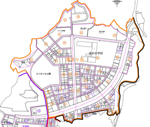 高知県土佐清水市2017年8月1日住居表示住所変更区域図他１