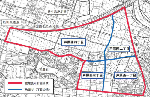 福岡県糟屋郡粕屋町2017年9月2日住居表示住所変更区域図他１