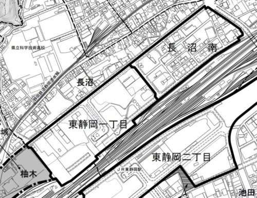 静岡県静岡市葵区2017年10月7日住居表示住所変更区域図他１