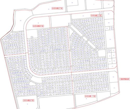 宮城県石巻市2017年11月3日区画整理事業住所変更区域図他１