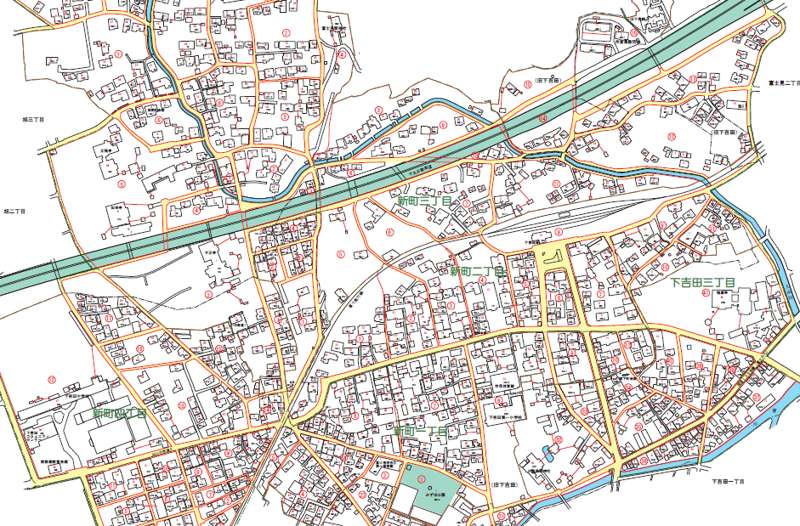 山梨県富士吉田市2017年11月8日住居表示住所変更区域図アイキャッチ