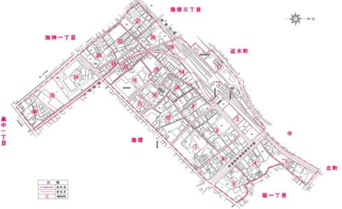 大阪府貝塚市2017年11月13日住居表示住所変更区域図他１