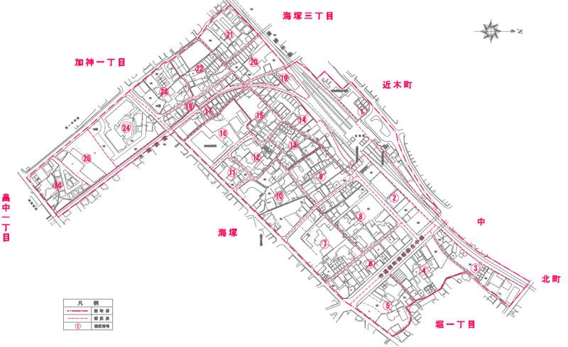 大阪府貝塚市2017年11月13日住居表示住所変更区域図他１