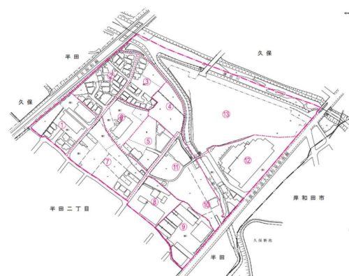 大阪府貝塚市2017年11月13日住居表示住所変更区域図他2