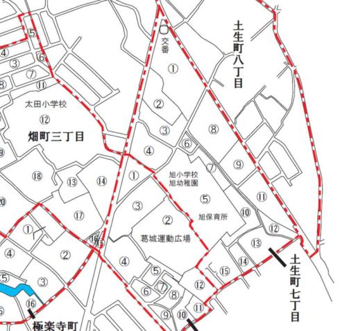 大阪府岸和田市2017年12月11日住居表示住所変更区域図他１